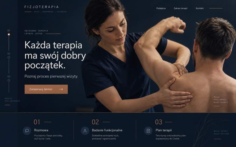 Koncepcja strony fizjoterapeuty oparta na procesie pierwszej wizyty