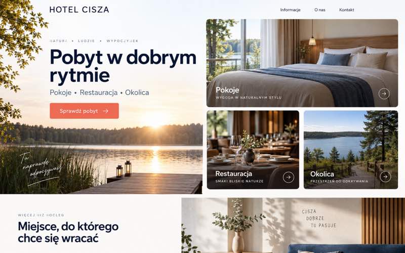 Przykładowy projekt strony hotelu — modularna prezentacja oferty