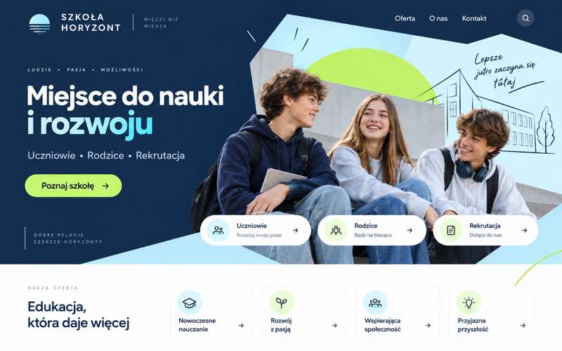 Koncepcja strony szkoły — nowoczesny kierunek cyfrowy