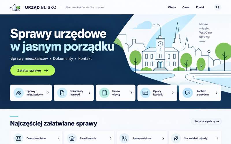 Koncepcja strony urzędu — nowoczesny kierunek cyfrowy